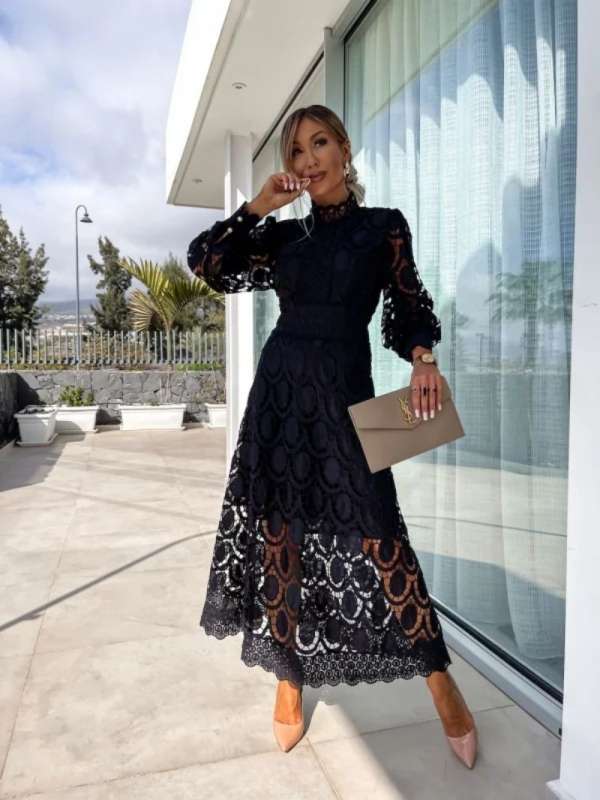 Samantha - Elegant Lace Dress - Image 3