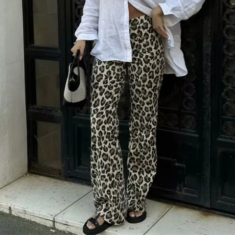Leopard flared trousers Zoella