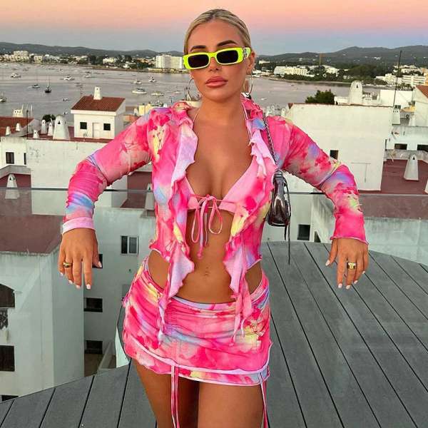 Hugcitar Tie Dye Print Women 2 Piece Set - Image 4